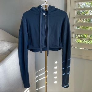 Alo Yoga Cropped Zip Hoodie